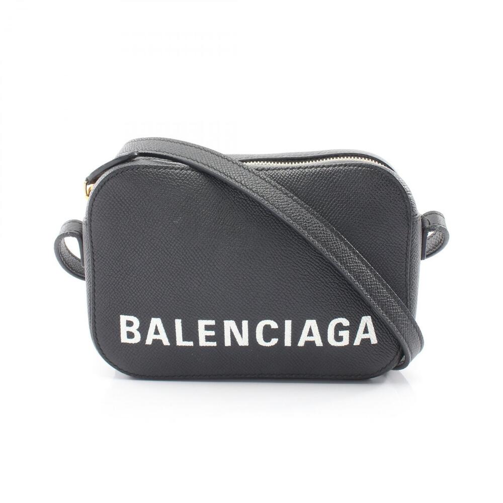 Balenciaga Ville Camera Bag Shoulder Leather Black